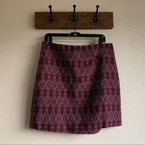 LOFT — diamond button wrap skirt